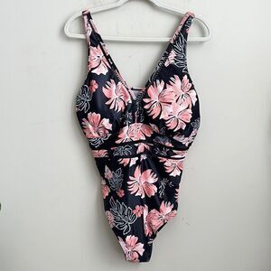 DACI Floral One Piece Bathing Suit 20W